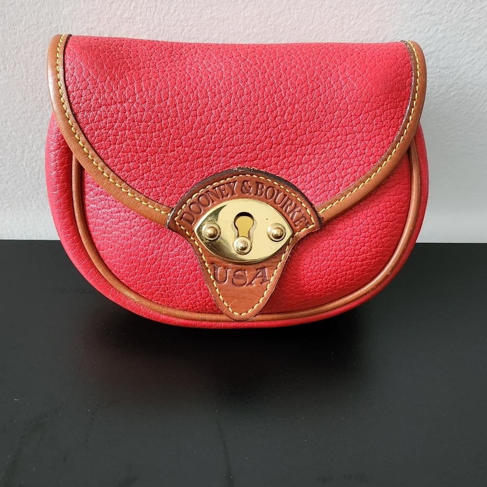 Vintage Dooney Red Leather Belt Bag